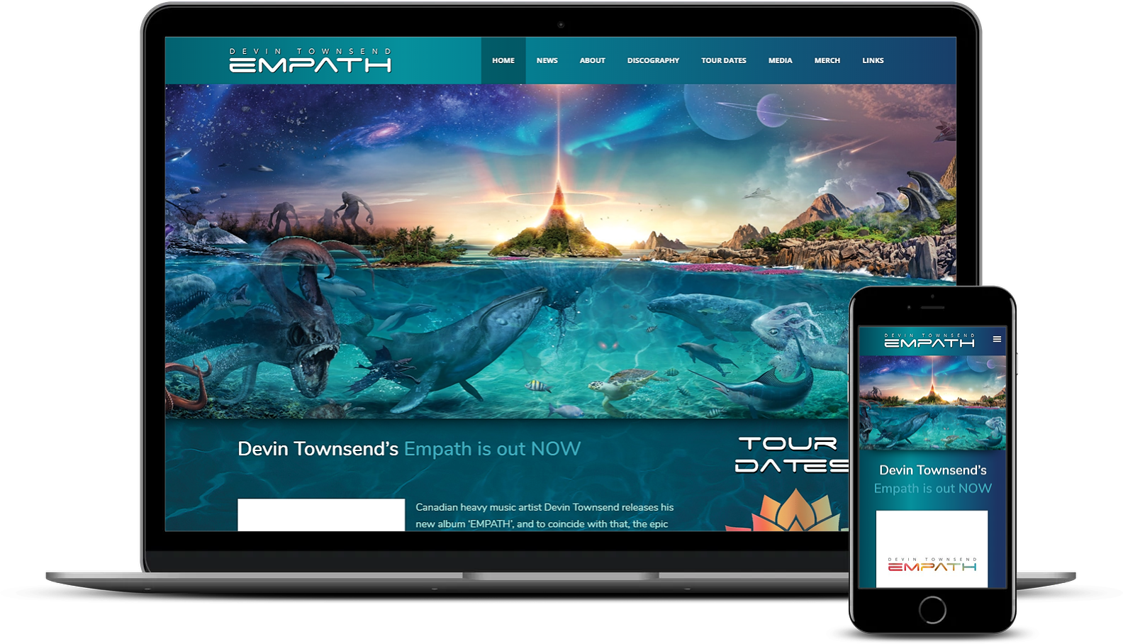 Devin Townsend Website Wordpress Development